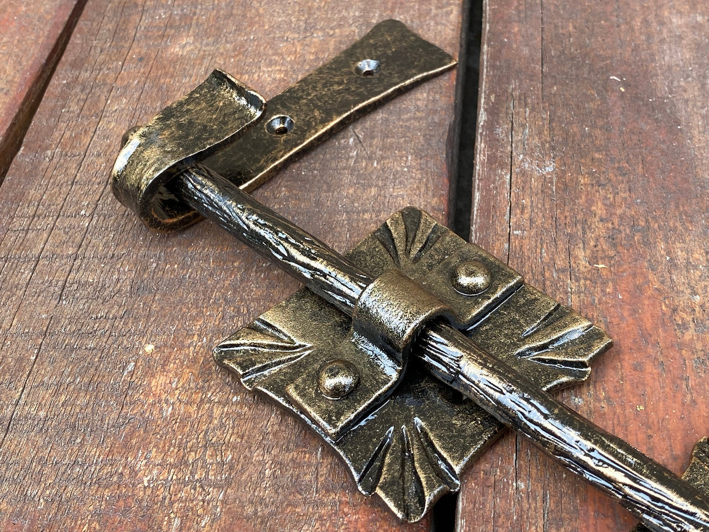 Latch, gate latch, iron gift, lock, barn door, hardware, garden, door handle, gate, hinges, birthday, wedding, Fathers day,forgedcommodities