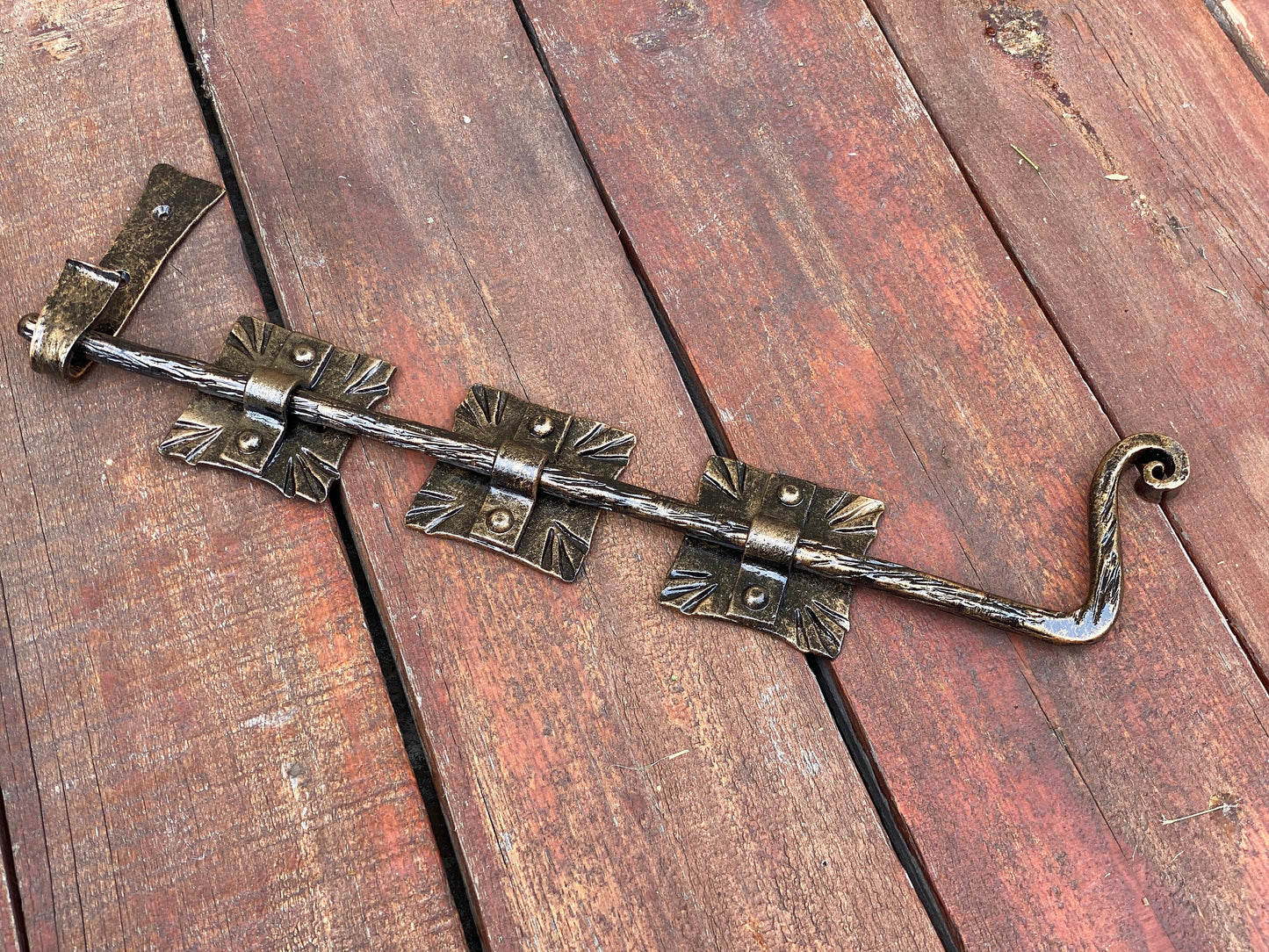 Latch, gate latch, iron gift, lock, barn door, hardware, garden, door handle, gate, hinges, birthday, wedding, Fathers day,forgedcommodities