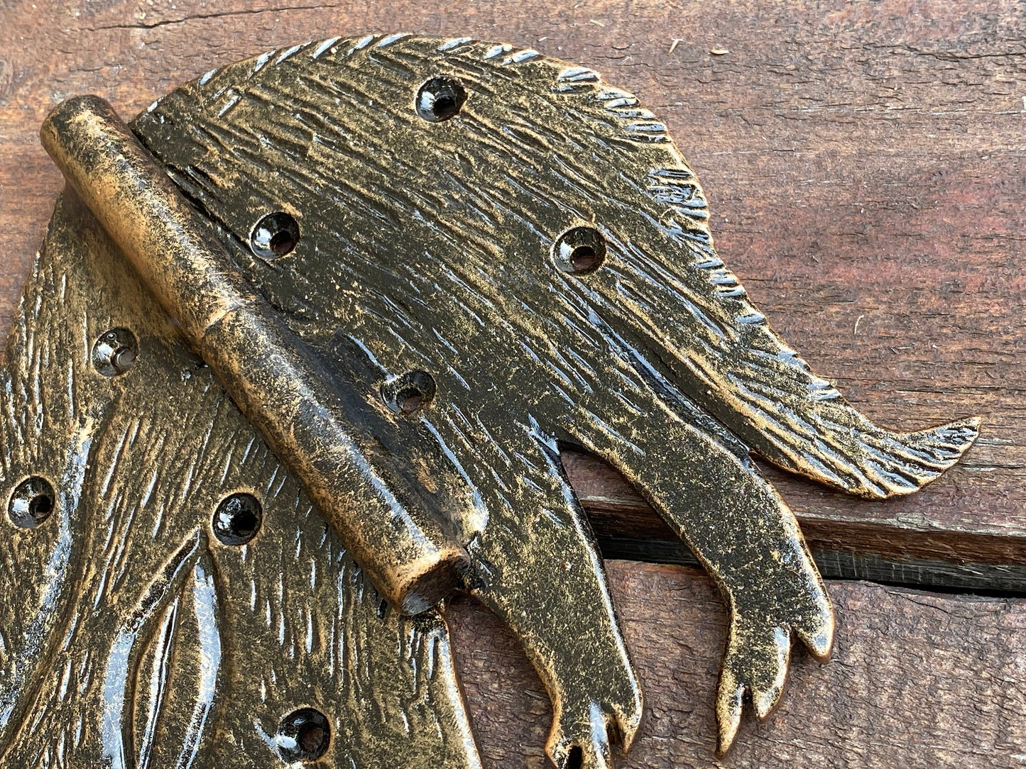 Animal hinge, strap hinge, aarvark, animal lover, hinge, door hardware, gate, Christmas, birthday,anniversary,wedding,door hinge,blacksmith