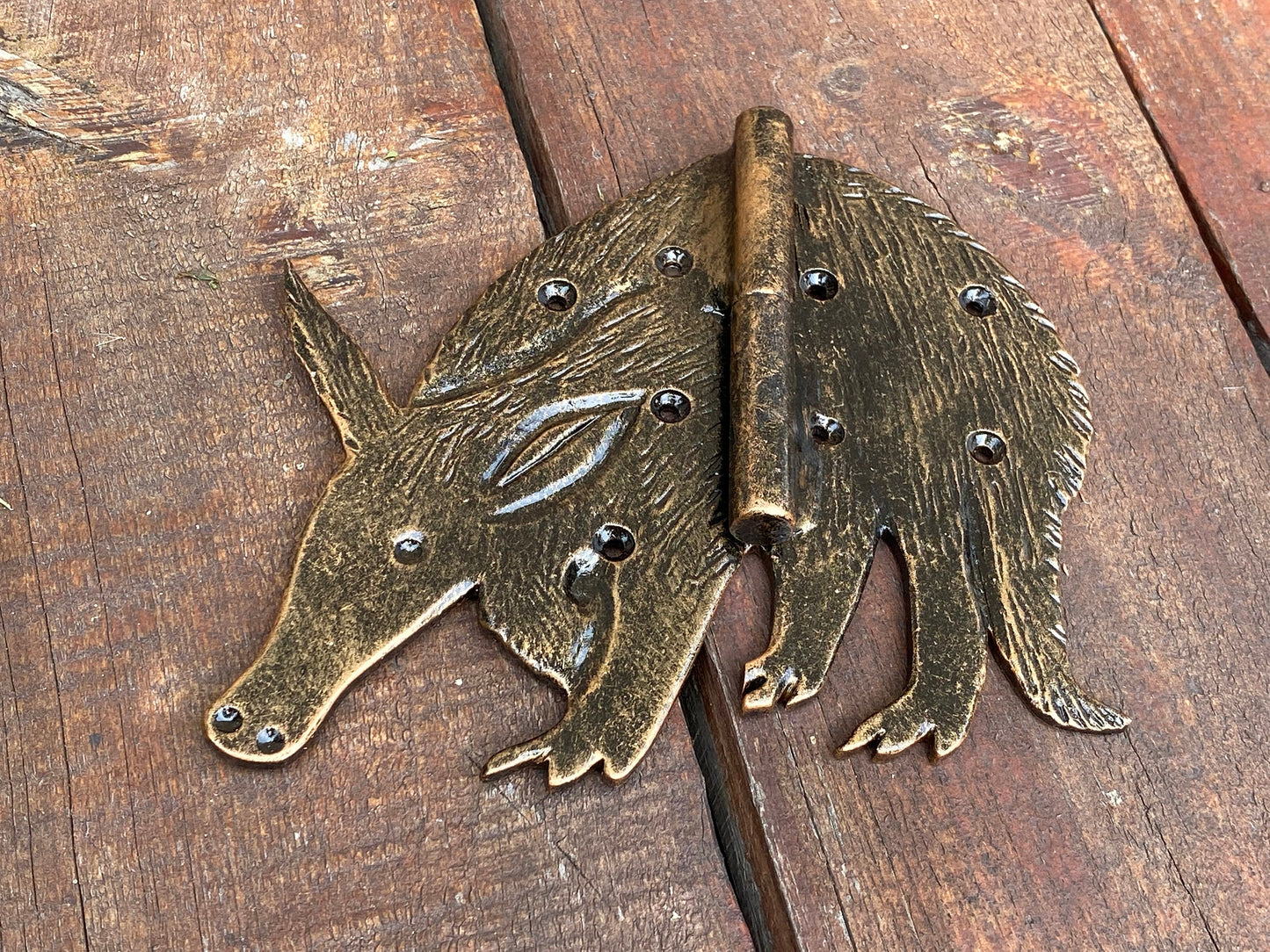 Animal hinge, strap hinge, aarvark, animal lover, hinge, door hardware, gate, Christmas, birthday,anniversary,wedding,door hinge,blacksmith
