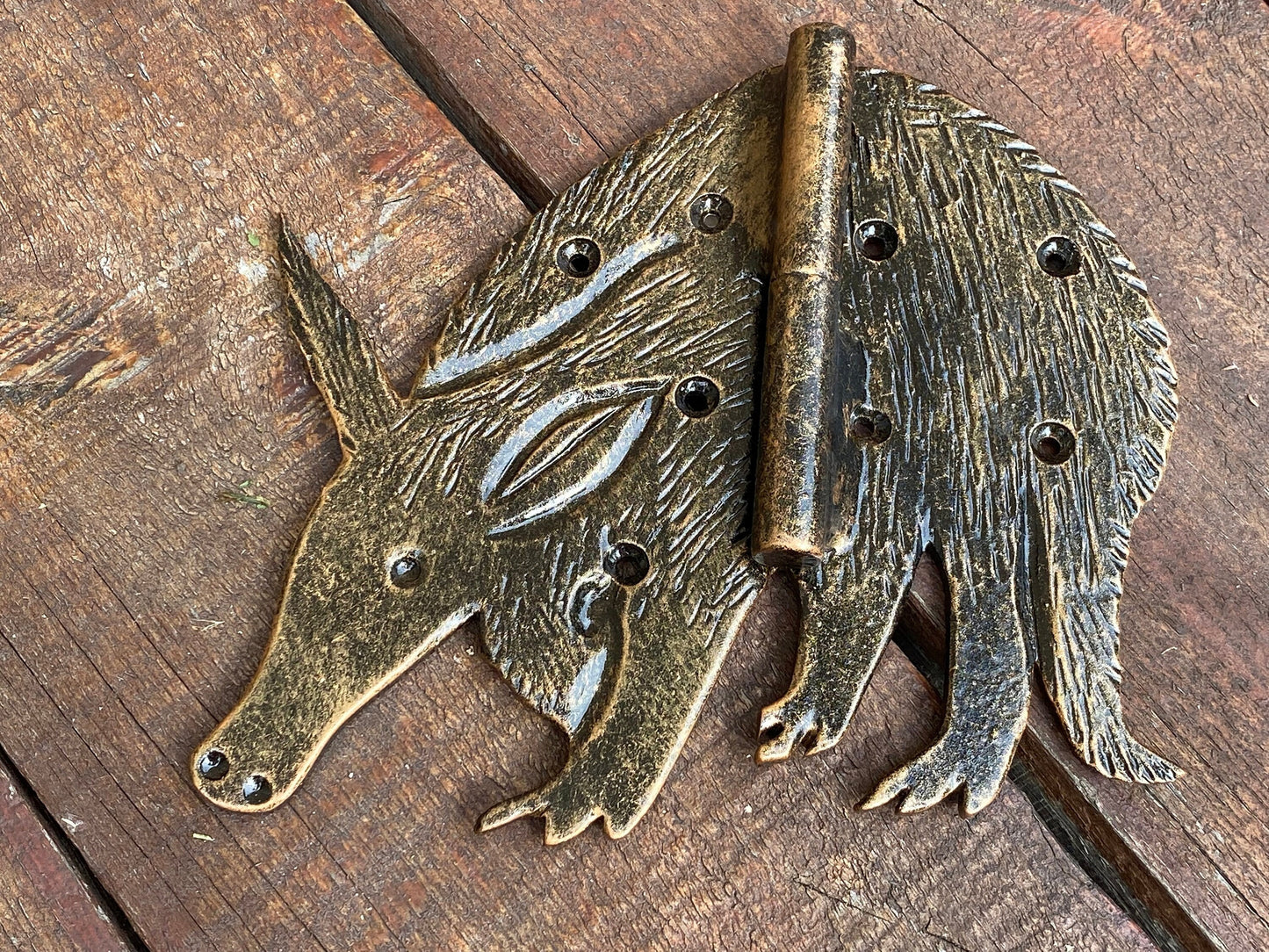 Animal hinge, strap hinge, aarvark, animal lover, hinge, door hardware, gate, Christmas, birthday,anniversary,wedding,door hinge,blacksmith