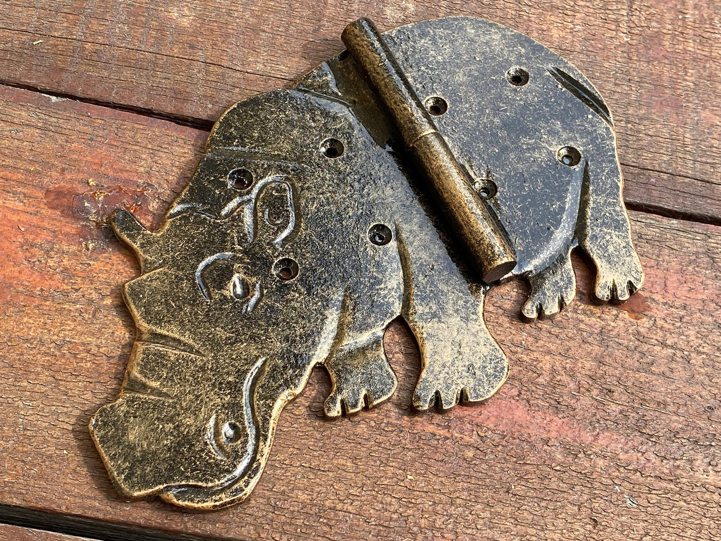 Animal hinge, strap hinge, hippo, safari, animal, hinge, door decor, gate,Christmas,DIY, birthday,anniversary,wedding,gate hinge,blacksmith