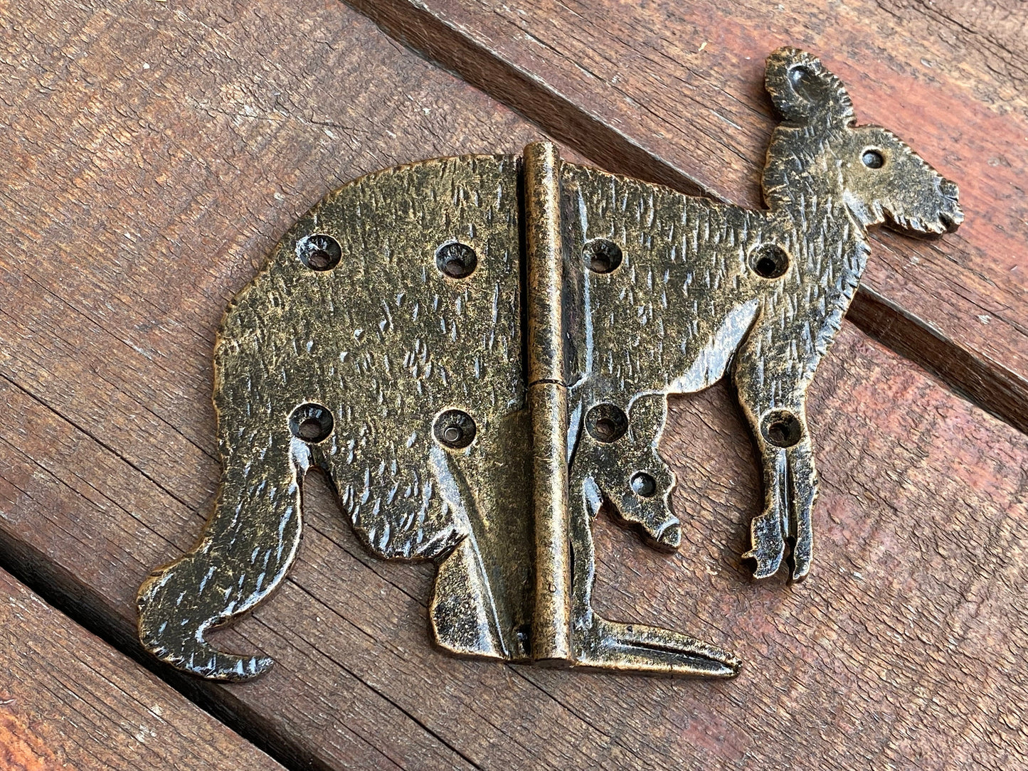 Animal hinge, strap hinge, kangaroo, shutter hinge, animal, hinge, hardware, gate, Christmas, birthday, anniversary, wedding, hand forged