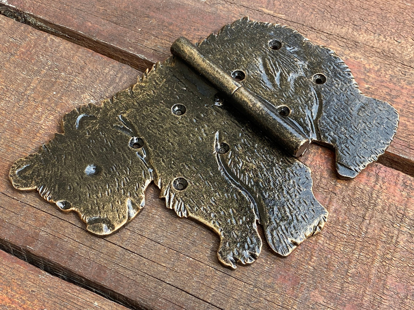 Animal hinge, strap hinges, bear, animal lover, hinge, door hardware, gate, Christmas, birthday,anniversary, groomsmen,door hinge,blacksmith