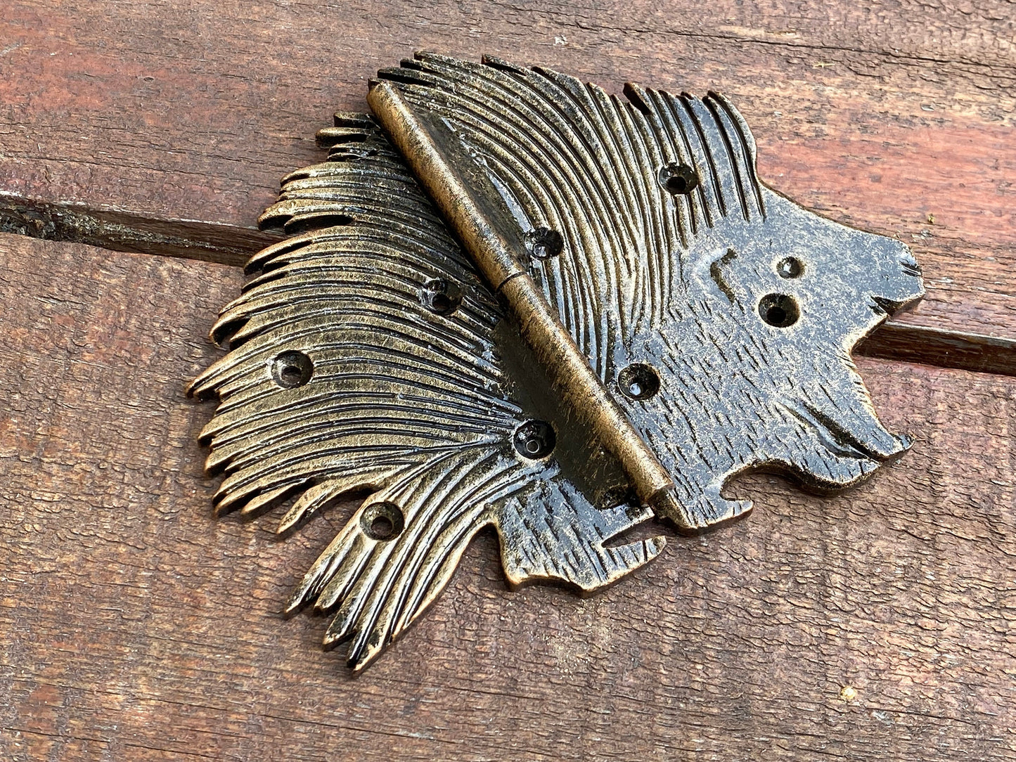 Animal hinge, strap hinges, porcupine, animal lover, hinge, door hardware, gate, Christmas, birthday,anniversary, iron gift,door hinge,bride