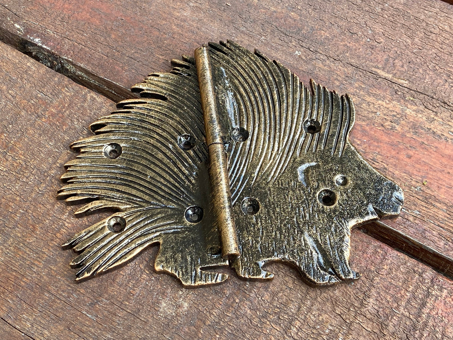 Animal hinge, strap hinges, porcupine, animal lover, hinge, door hardware, gate, Christmas, birthday,anniversary, iron gift,door hinge,bride