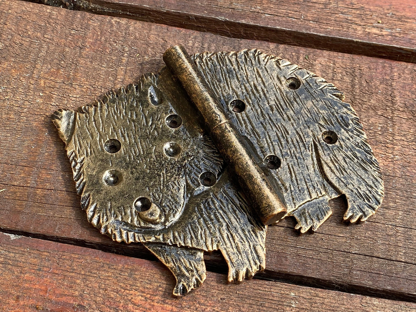 Animal hinge, strap hinges, wombat, animal gift, hinge, hardware, gate, Christmas, birthday,anniversary, best man, door hinge, blacksmith