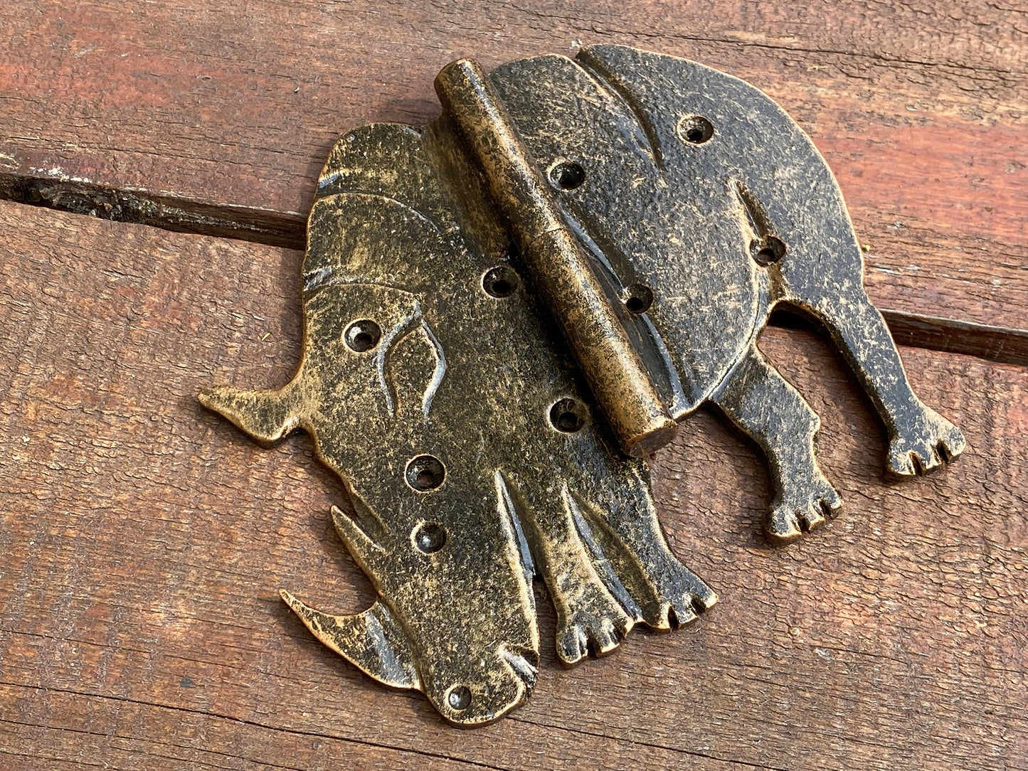 Animal hinge, strap hinges, rhino, savannah, animal, Africa, hinge, hardware, gate, kids room, birthday, kids gift, door hinge, blacksmith
