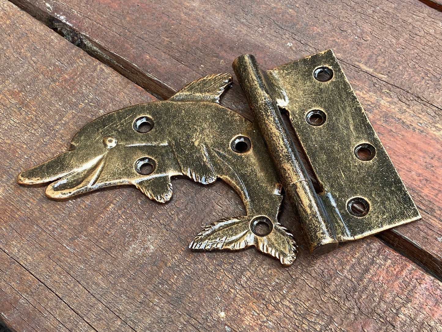 Animal hinge, strap hinge, animal, dolphin, ocean, sea, door, Nuptune, steel gift, Christmas, birthday,anniversary, wedding, new house, ship