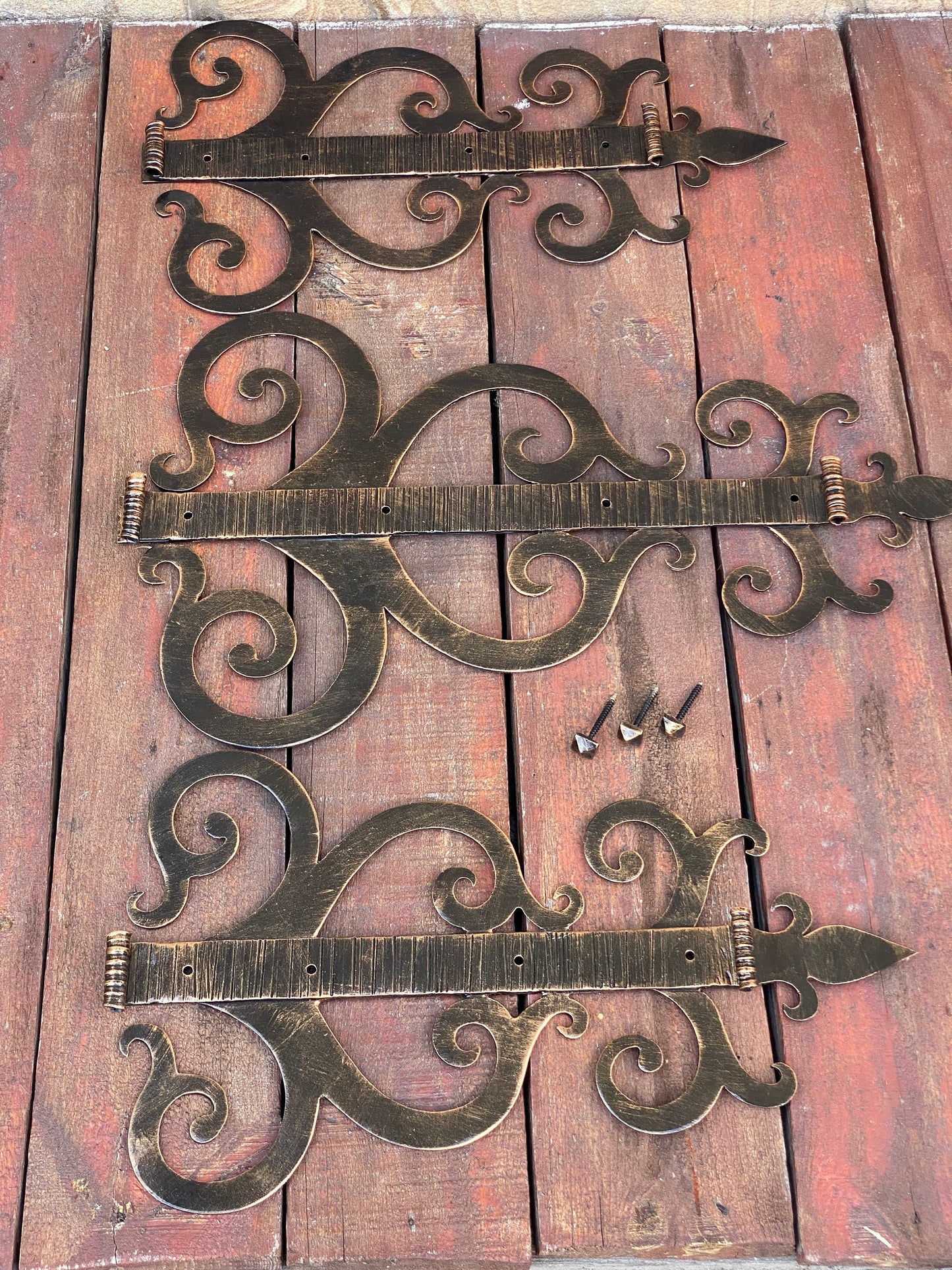 Hinge, medieval, rustic, barn, gate, strap hinges, door decor, hardware, antique, renovation, door, Christmas, birthday, anniversary, rivet