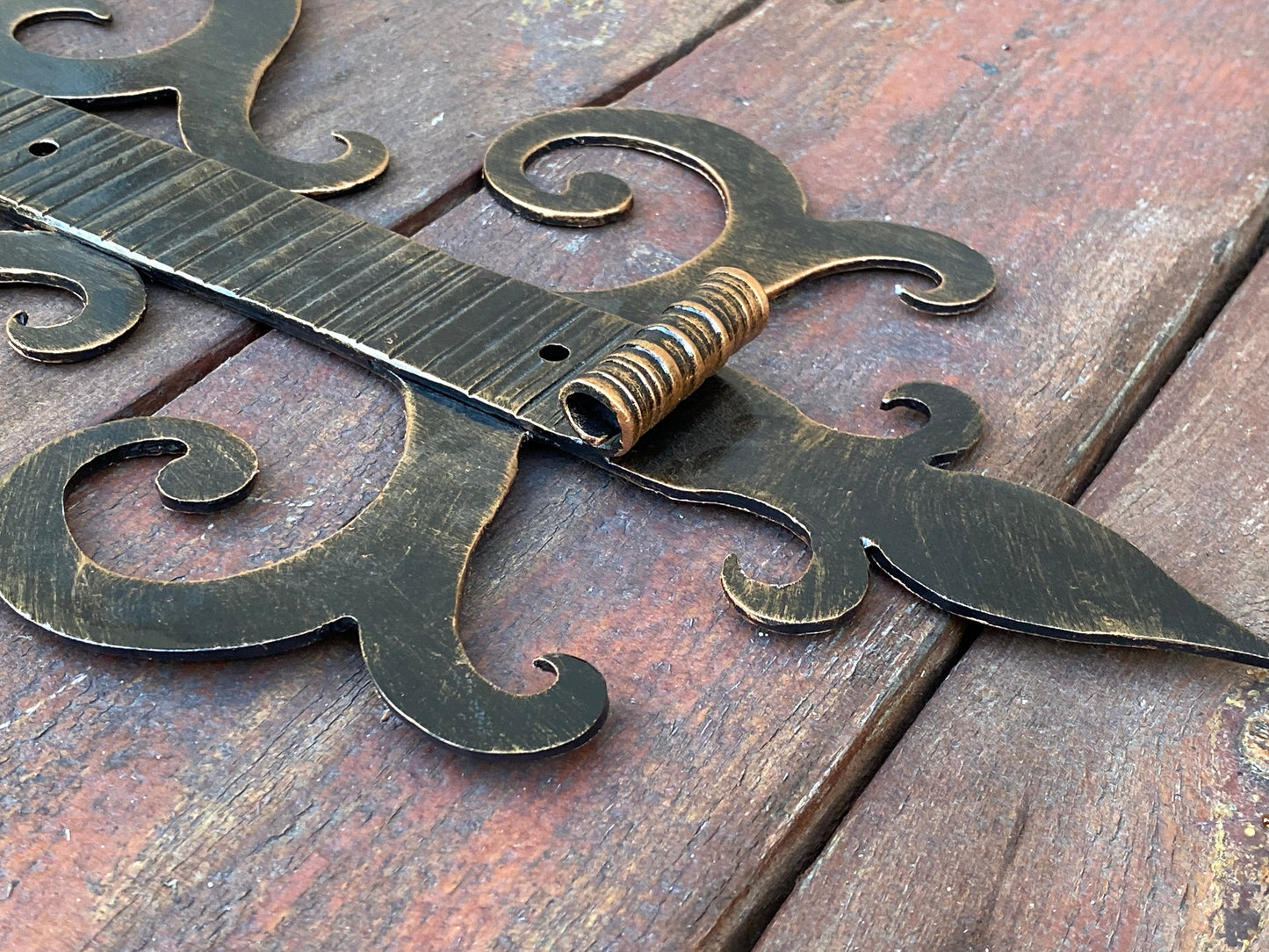 Hinge, medieval, rustic, window grille, gate, strap hinge, door, hardware, antique, renovation, Christmas, birthday, anniversary, rivet