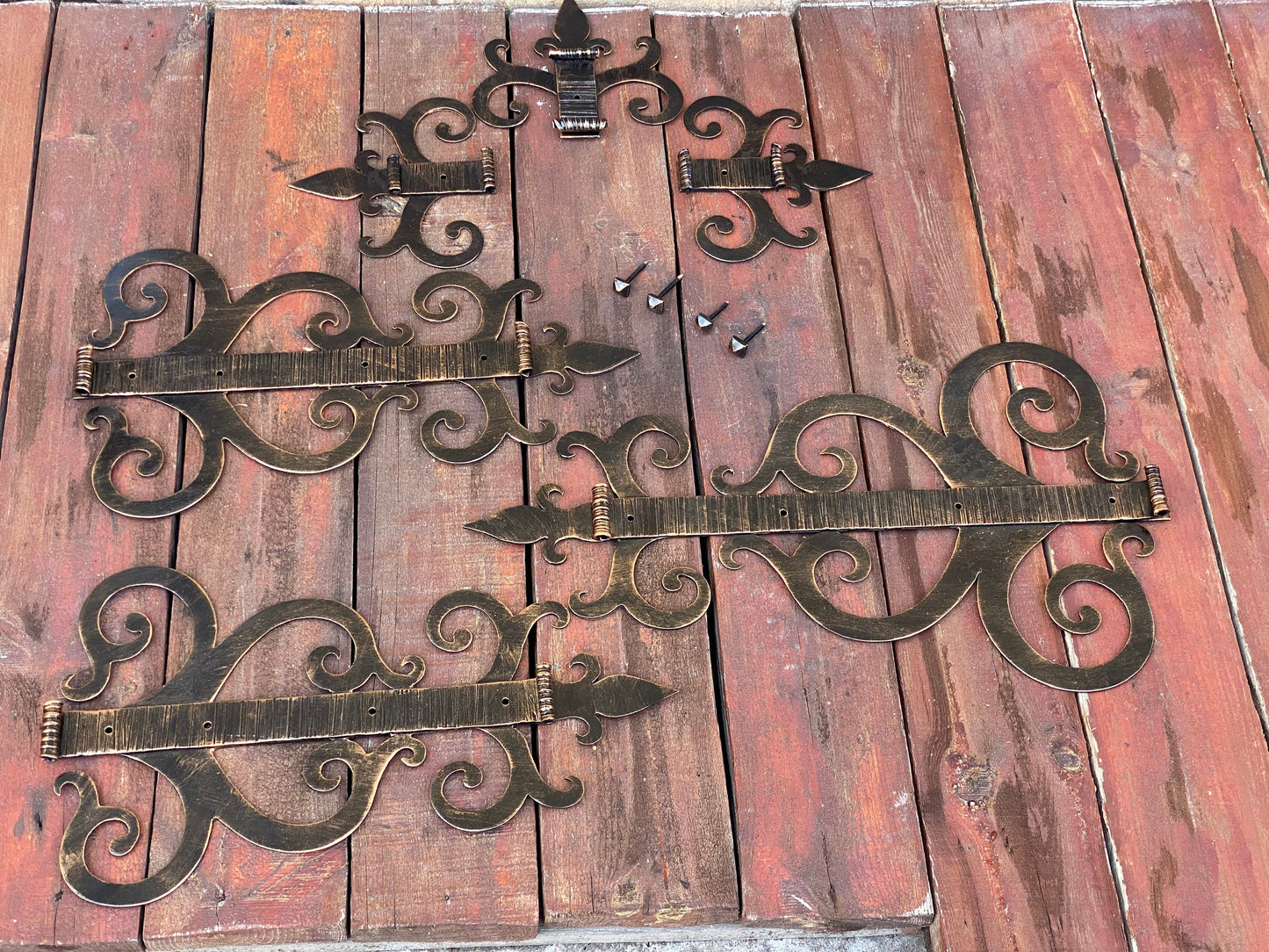 Hinge, medieval, rustic, window grille, gate, strap hinge, door, hardware, antique, renovation, Christmas, birthday, anniversary, rivet