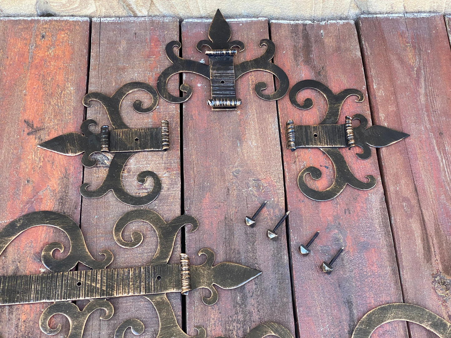 Hinge, medieval, rustic, window grille, gate, strap hinge, door, hardware, antique, renovation, Christmas, birthday, anniversary, rivet