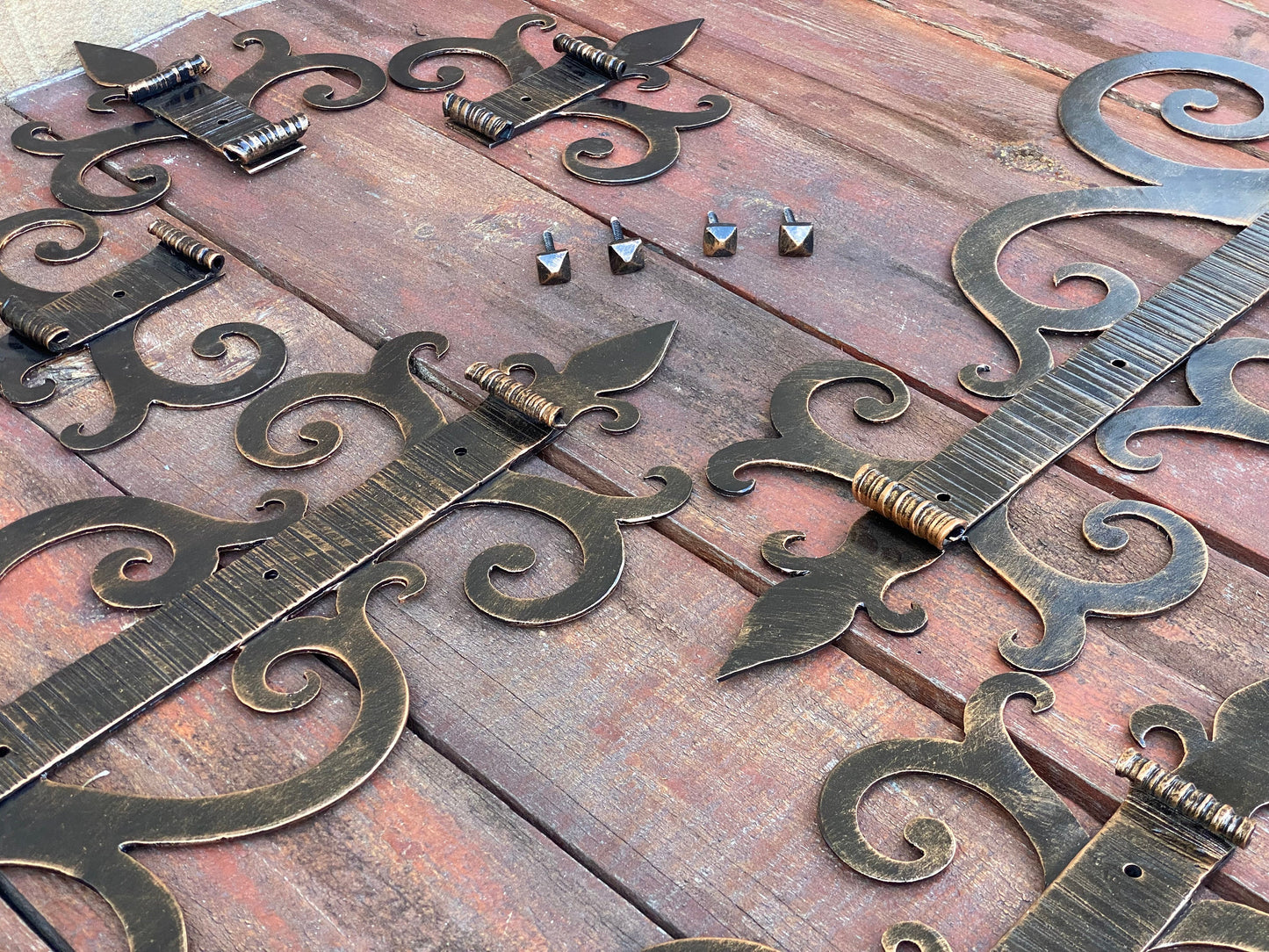 Hinge, medieval, rustic, window grille, gate, strap hinge, door, hardware, antique, renovation, Christmas, birthday, anniversary, rivet