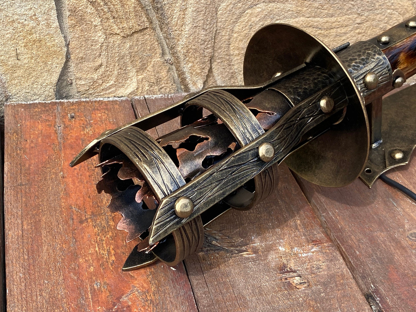 Wall sconce, viking, medieval lantern, man cave, torch, castle, medieval light, Middle Ages, Christmas, birthday, anniversary,antique,knight