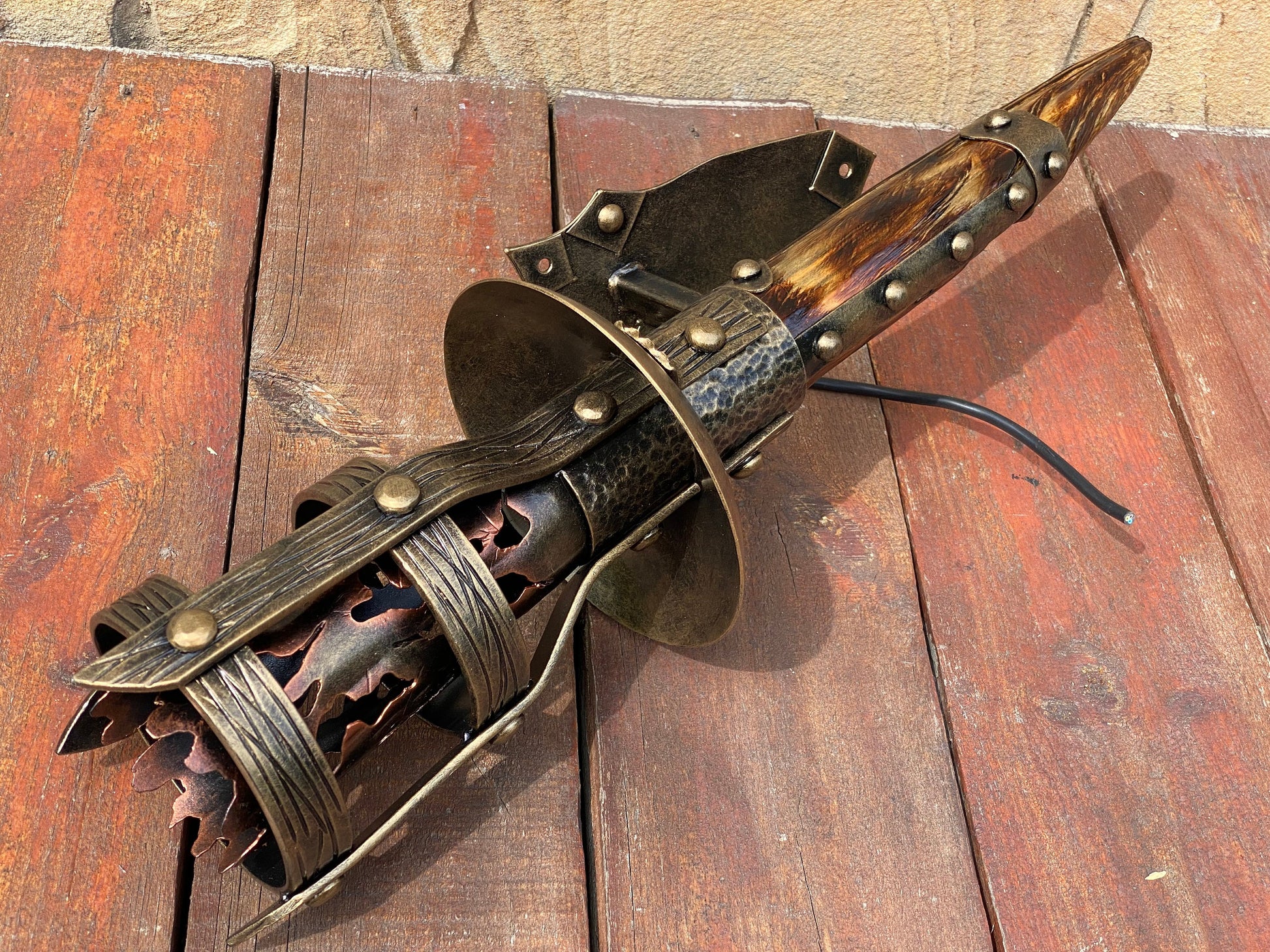 Wall sconce, viking, medieval lantern, man cave, torch, castle, medieval light, Middle Ages, Christmas, birthday, anniversary,antique,knight