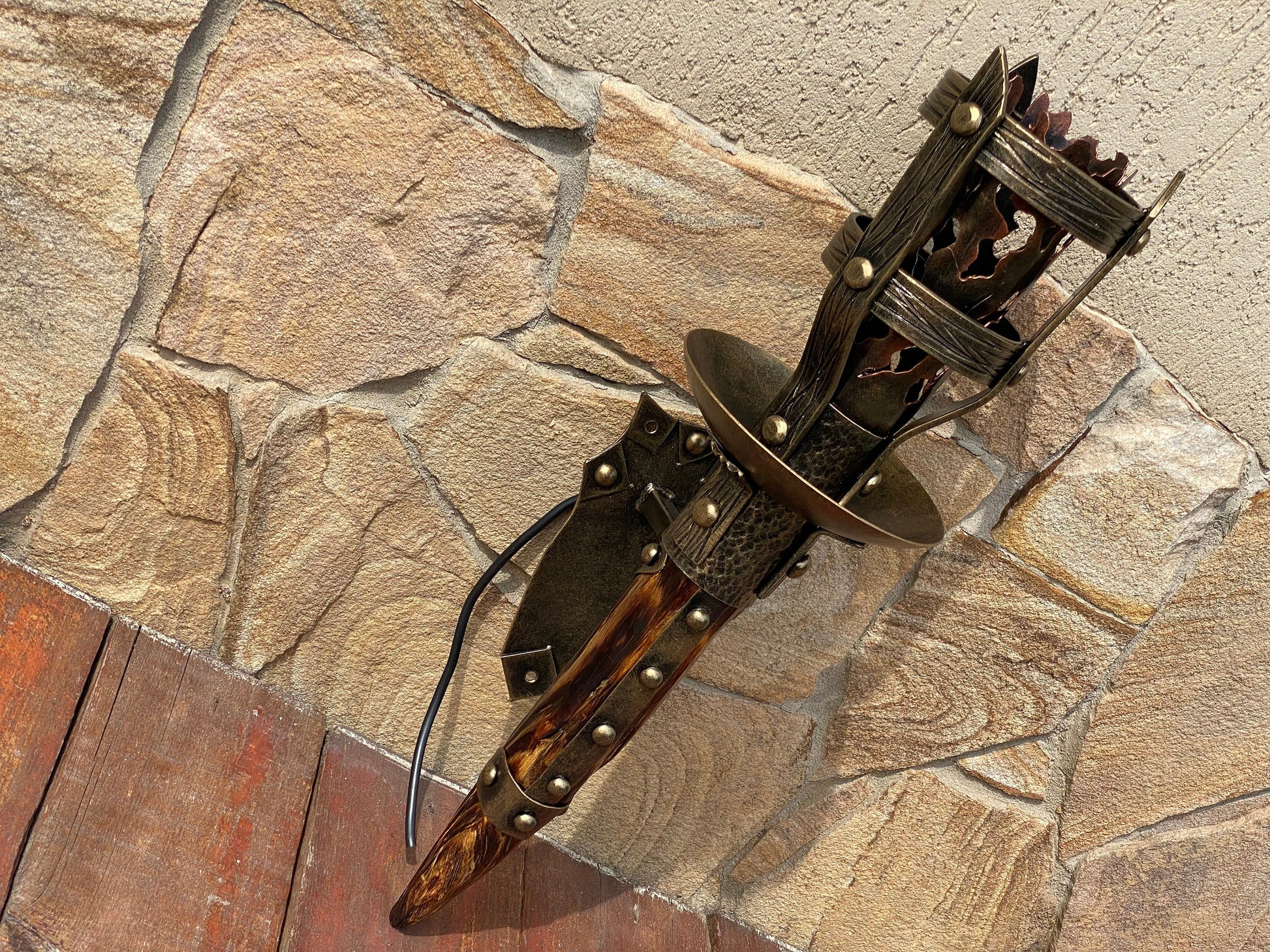 Wall sconce, viking, medieval lantern, man cave, torch, castle, medieval light, Middle Ages, Christmas, birthday, anniversary,antique,knight