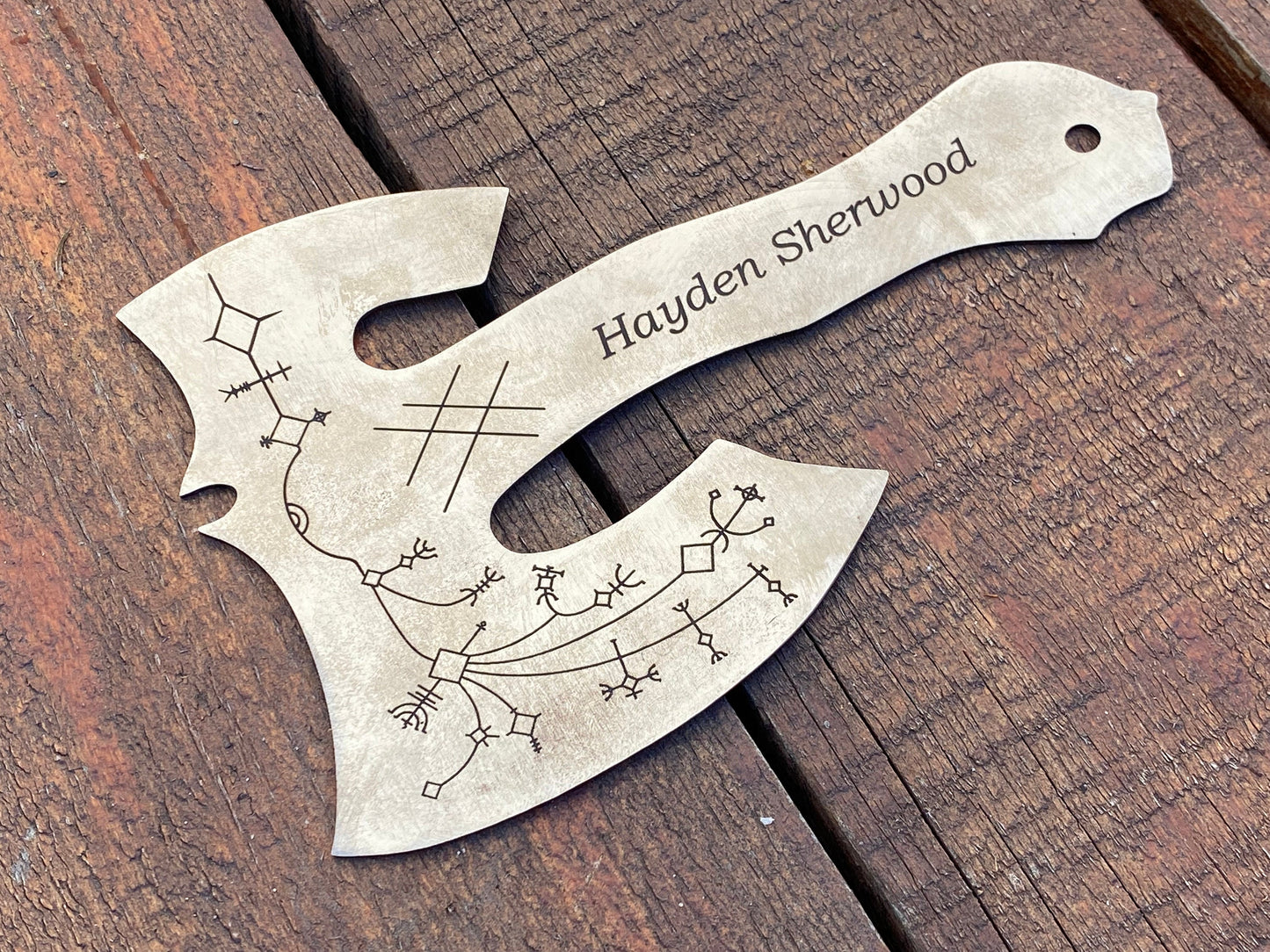 Bookmark, book mark, cosplay, cosplay axe, personalized bookmark, engraved bookmark, customized bookmark, book lover gift, anniversary, axe