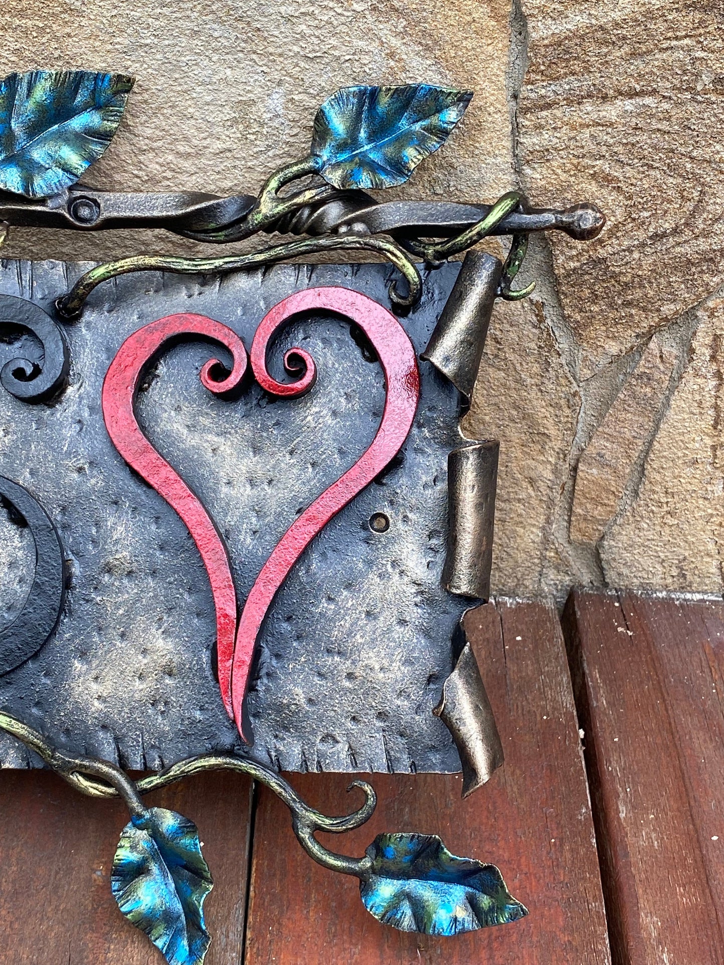 House number sign, house number, wedding gift, newlywed, heart, 6th anniversary, 11th anniversary, birthday, groomsmen gift, bridesmaid,love