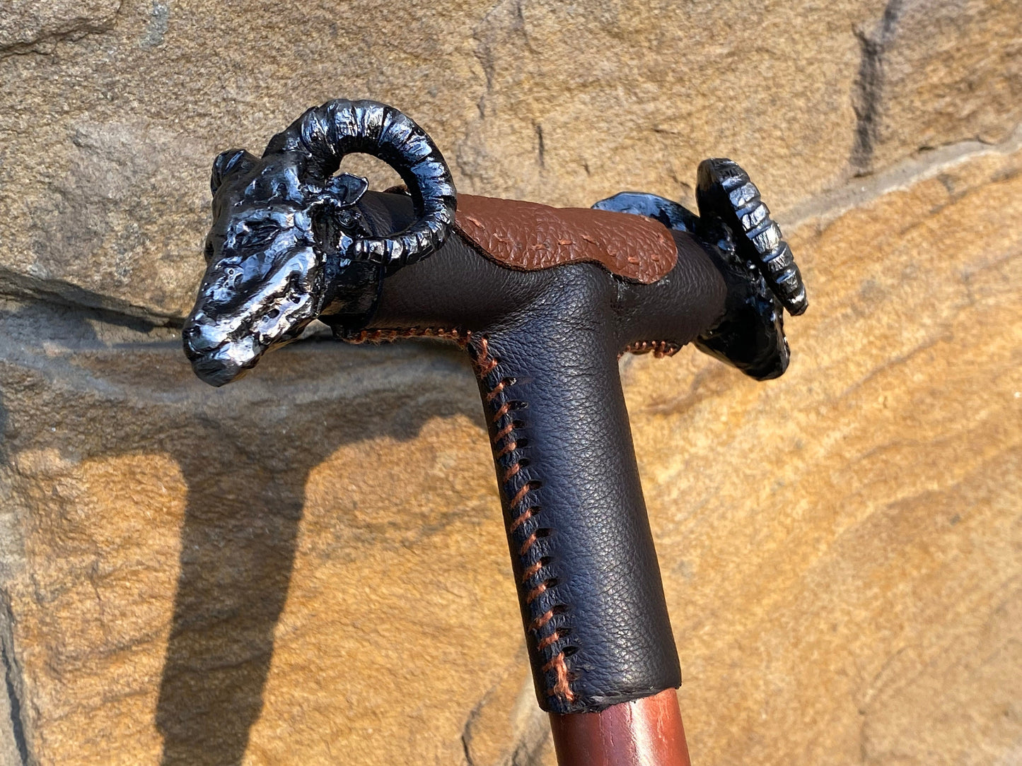Walking cane, ram, walking stick, cane, stick, birthday, Christmas, anniversary, mens gift, retirement gift,pension,personalized gift,animal