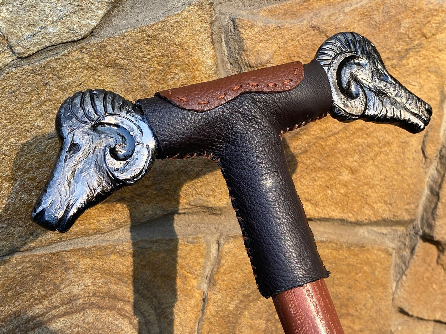 Walking cane, ram, walking stick, cane, stick, birthday, Christmas, anniversary, Fathers Day, retirement, pension, personalized gift, animal