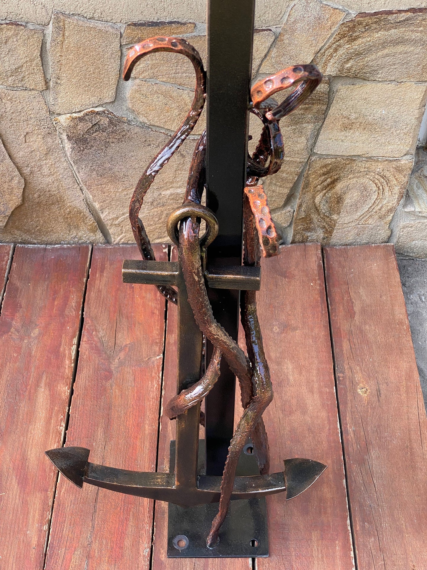Stand, plant stand, holder, cake stand, tray, plant holder, shelf, display stand, octopus, tentacle, anchor, iron gift, 6th anniversary