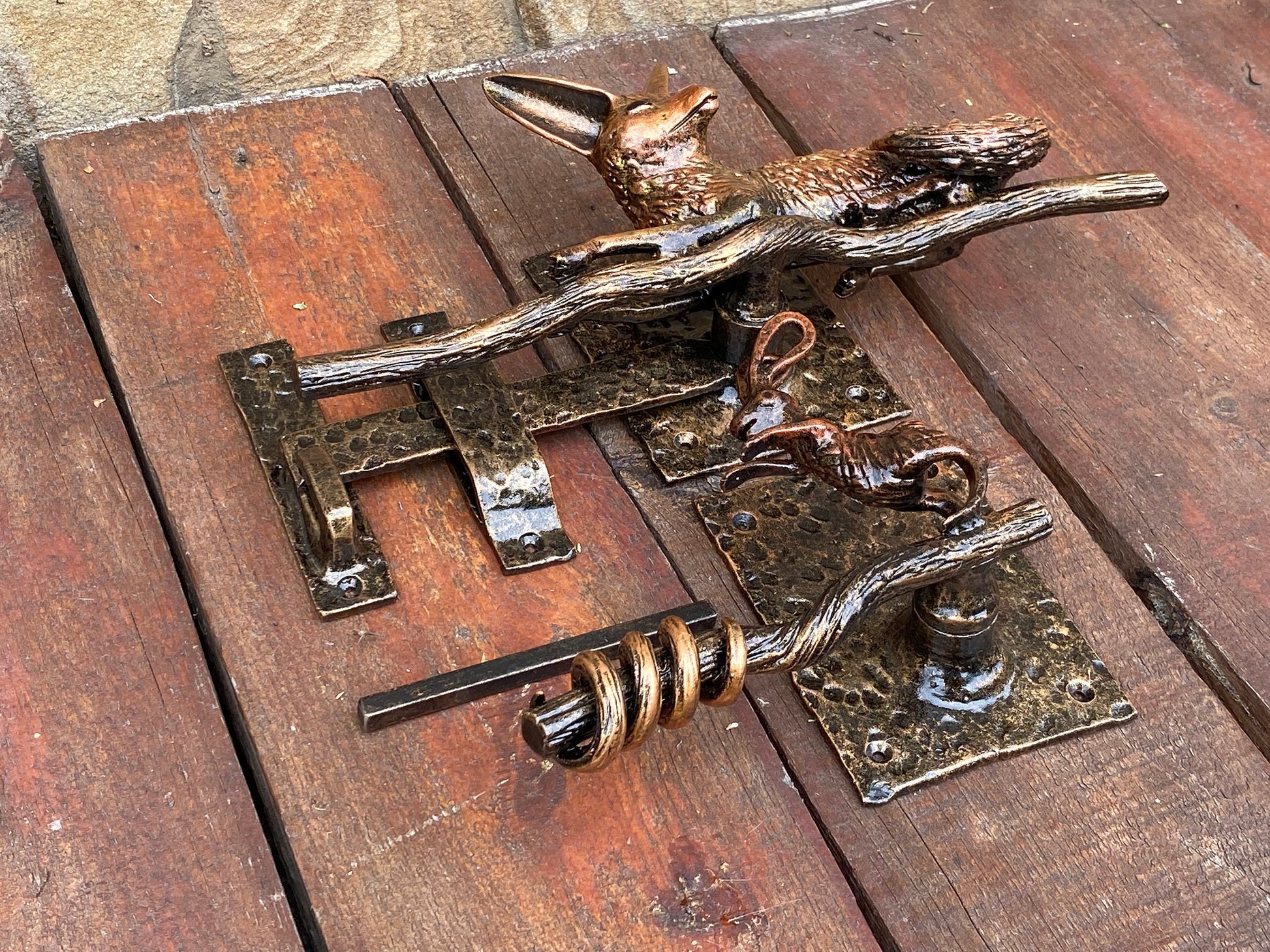 Latch, door latch, fox, rabbit, nature, birthday, door handle, gate latch, gate lock, door lock, Christmas, lock, barn, forest, animal, zoo