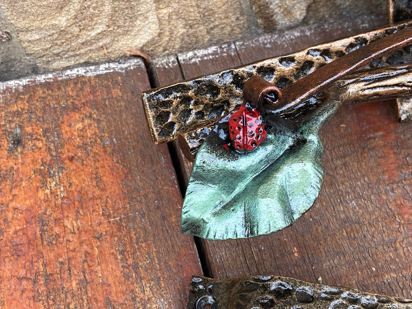 Latch, turn drop bar latch, door latch, chameleon, ladybug, nature, birthday, door handle, gate latch,gate lock,door lock,Christmas,hardware