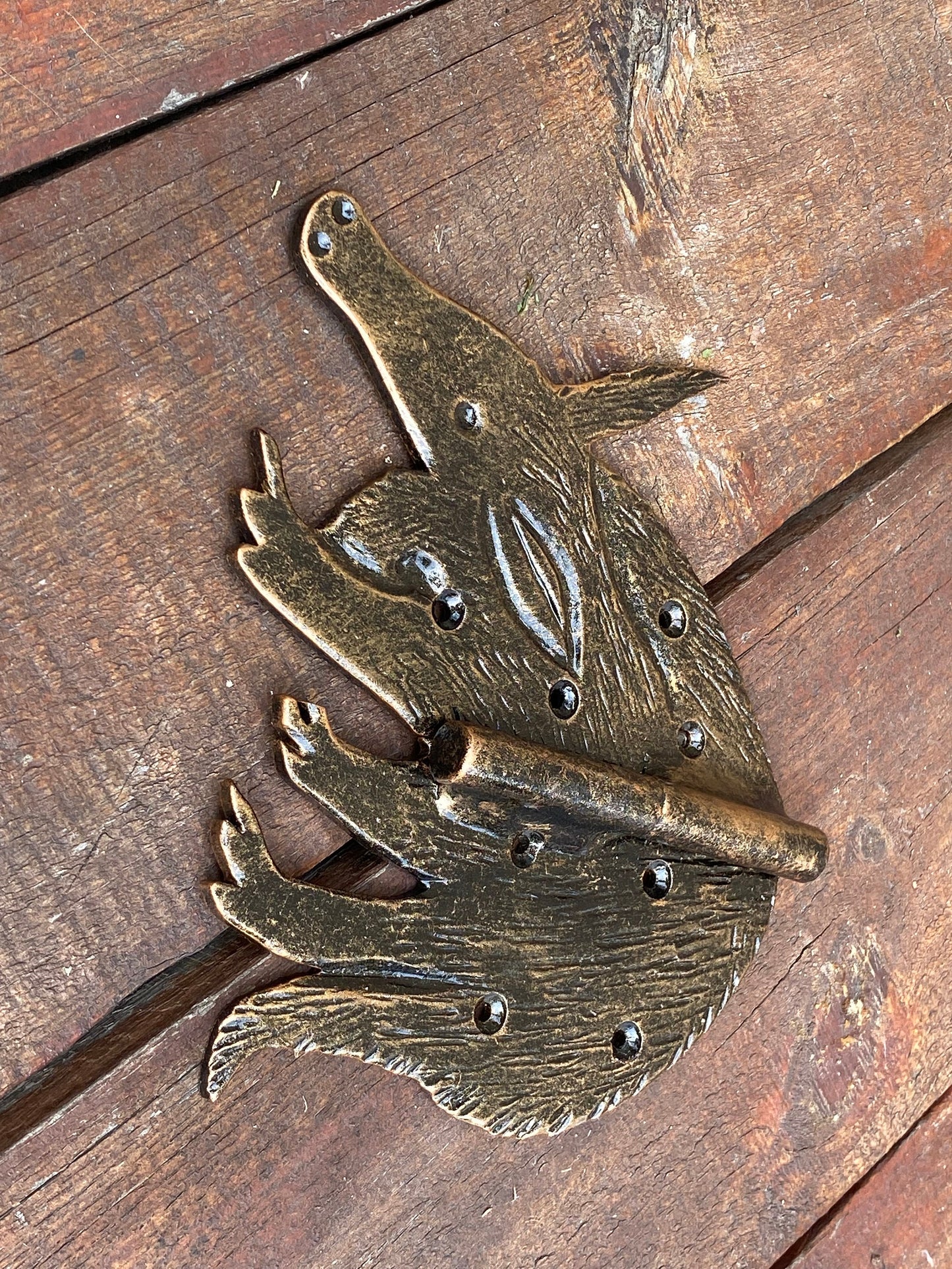 Animal hinge, strap hinge, aarvark, animal lover, hinge, door hardware, gate, Christmas, birthday,anniversary,wedding,door hinge,blacksmith