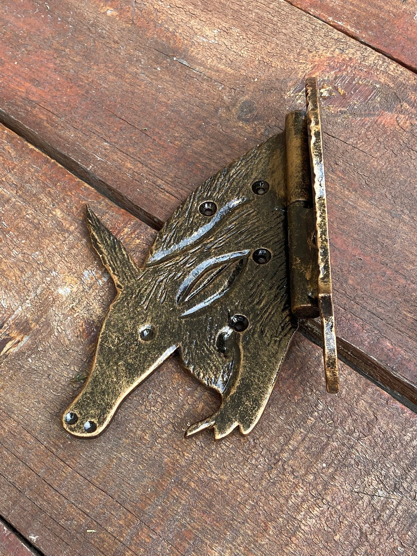 Animal hinge, strap hinge, aarvark, animal lover, hinge, door hardware, gate, Christmas, birthday,anniversary,wedding,door hinge,blacksmith