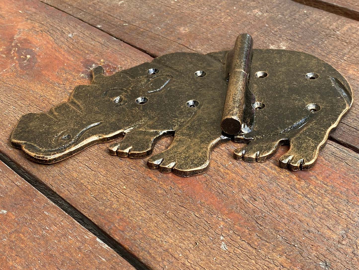 Animal hinge, strap hinge, hippo, safari, animal, hinge, door decor, gate,Christmas,DIY, birthday,anniversary,wedding,gate hinge,blacksmith