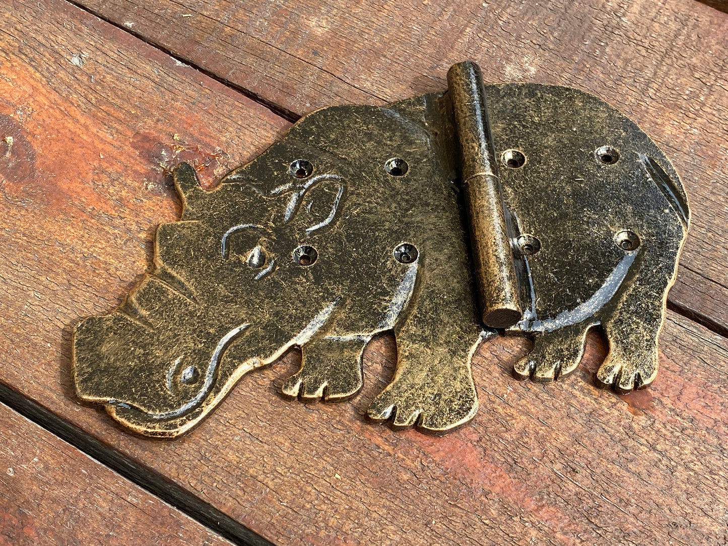 Animal hinge, strap hinge, hippo, safari, animal, hinge, door decor, gate,Christmas,DIY, birthday,anniversary,wedding,gate hinge,blacksmith
