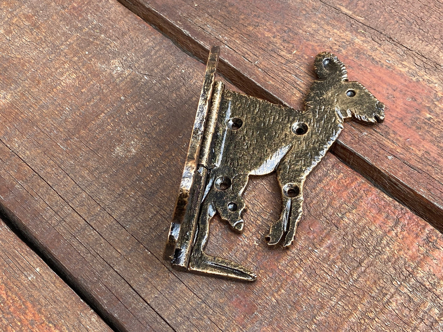 Animal hinge, strap hinge, kangaroo, shutter hinge, animal, hinge, hardware, gate, Christmas, birthday, anniversary, wedding, hand forged
