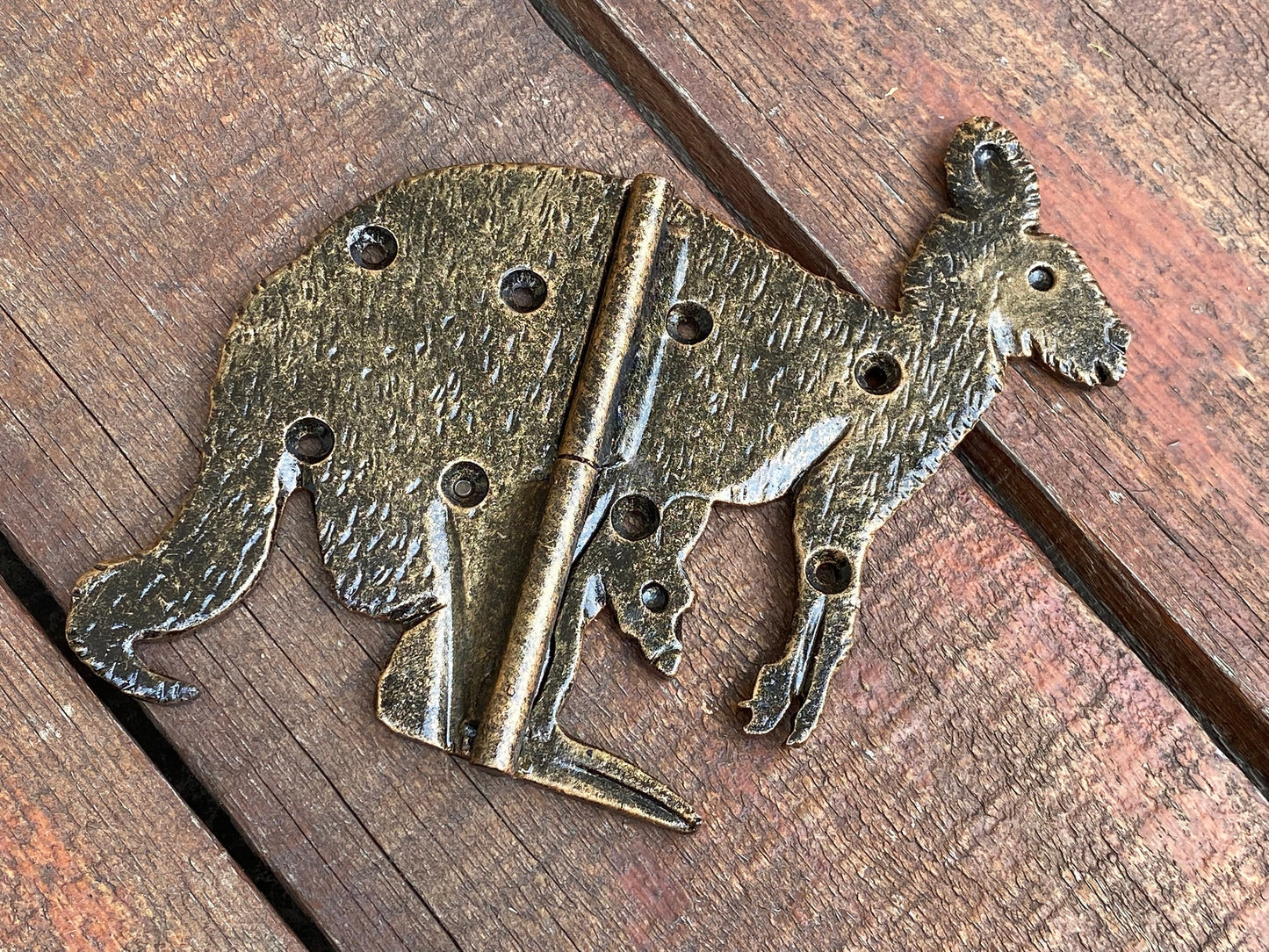 Animal hinge, strap hinge, kangaroo, shutter hinge, animal, hinge, hardware, gate, Christmas, birthday, anniversary, wedding, hand forged