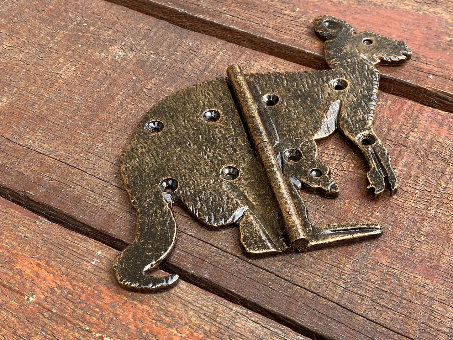 Animal hinge, strap hinge, kangaroo, shutter hinge, animal, hinge, hardware, gate, Christmas, birthday, anniversary, wedding, hand forged