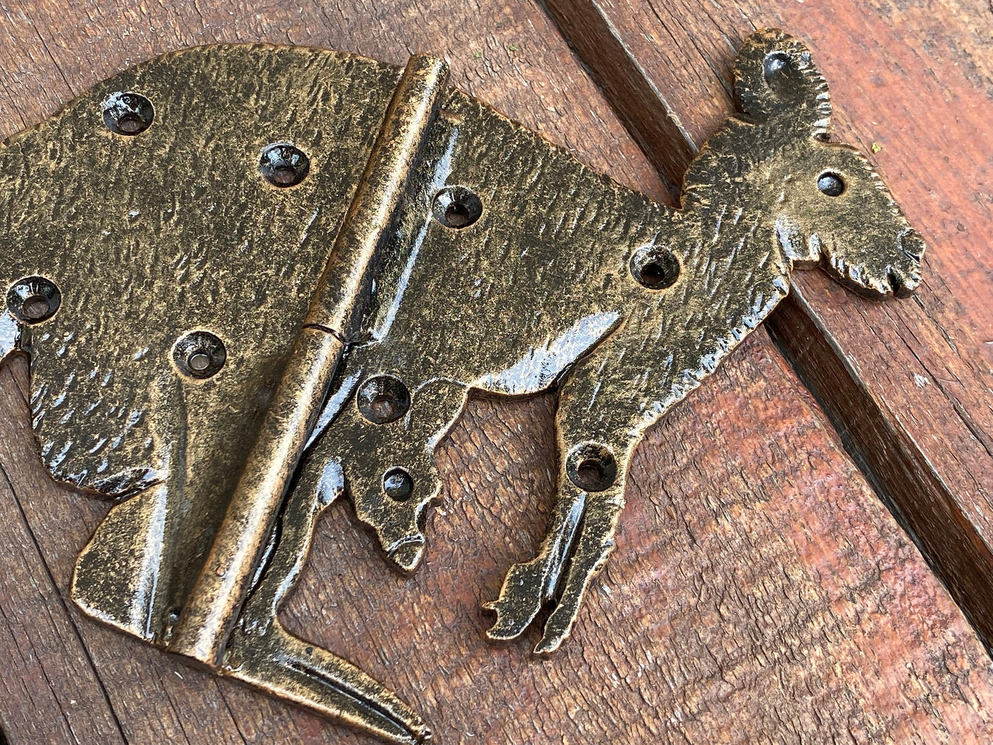Animal hinge, strap hinge, kangaroo, shutter hinge, animal, hinge, hardware, gate, Christmas, birthday, anniversary, wedding, hand forged