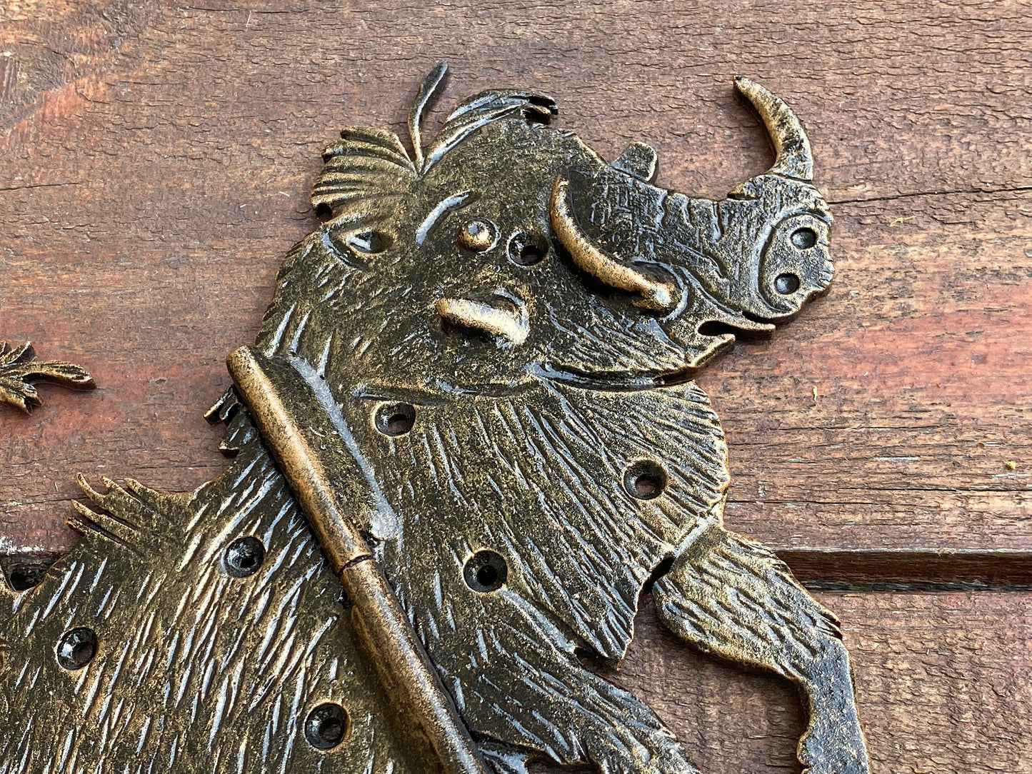 Animal hinge, strap hinge, warthog, boar, shutter, animal, hinge, hardware, gate, Christmas, birthday, anniversary, groom, bride,hand forged