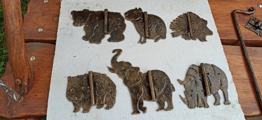 Animal hinge, strap hinges, elephant, savannah, animal, Africa, hinge, hardware, gate, Christmas, birthday, kids gift, door hinge,blacksmith