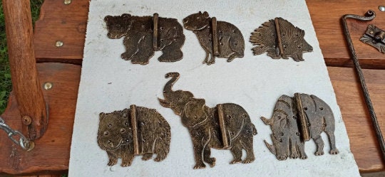 Animal hinge, strap hinges, wombat, animal gift, hinge, hardware, gate, Christmas, birthday,anniversary, best man, door hinge, blacksmith