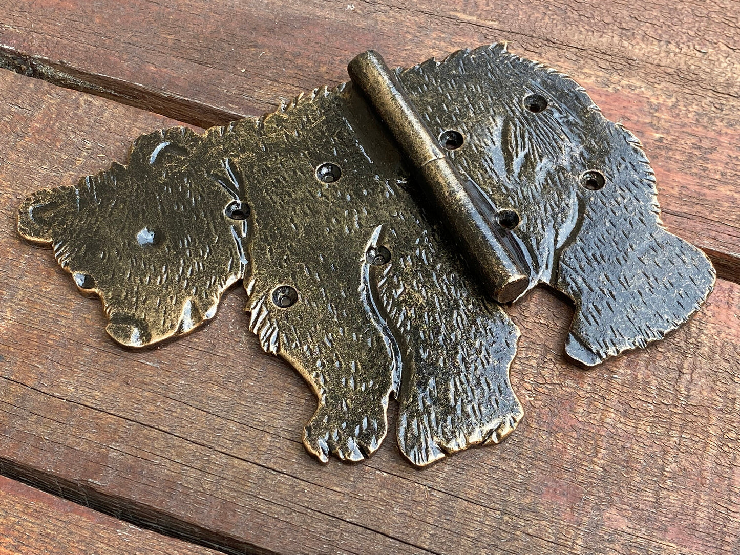 Animal hinge, strap hinges, bear, animal lover, hinge, door hardware, gate, Christmas, birthday,anniversary, groomsmen,door hinge,blacksmith