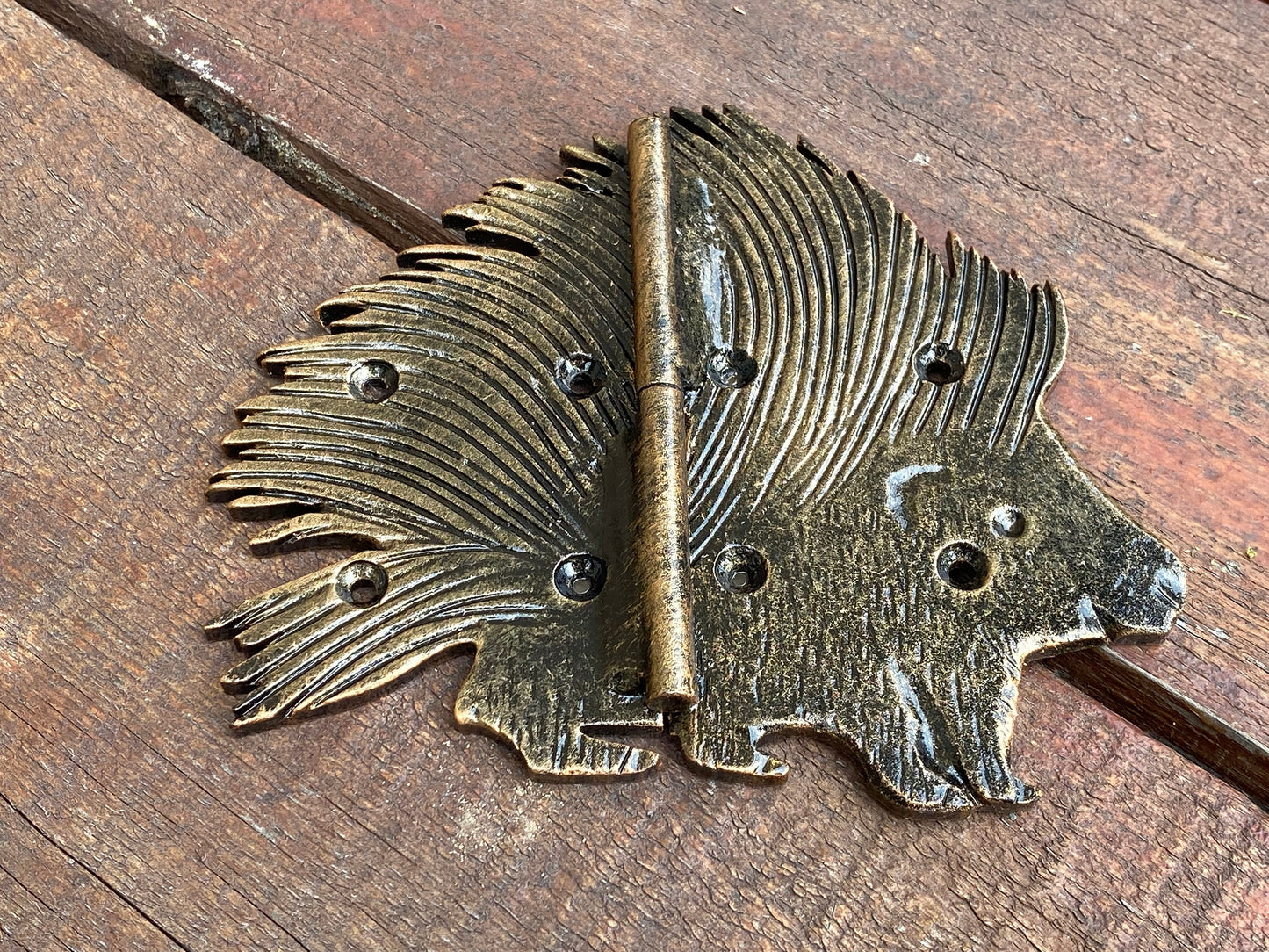 Animal hinge, strap hinges, porcupine, animal lover, hinge, door hardware, gate, Christmas, birthday,anniversary, iron gift,door hinge,bride