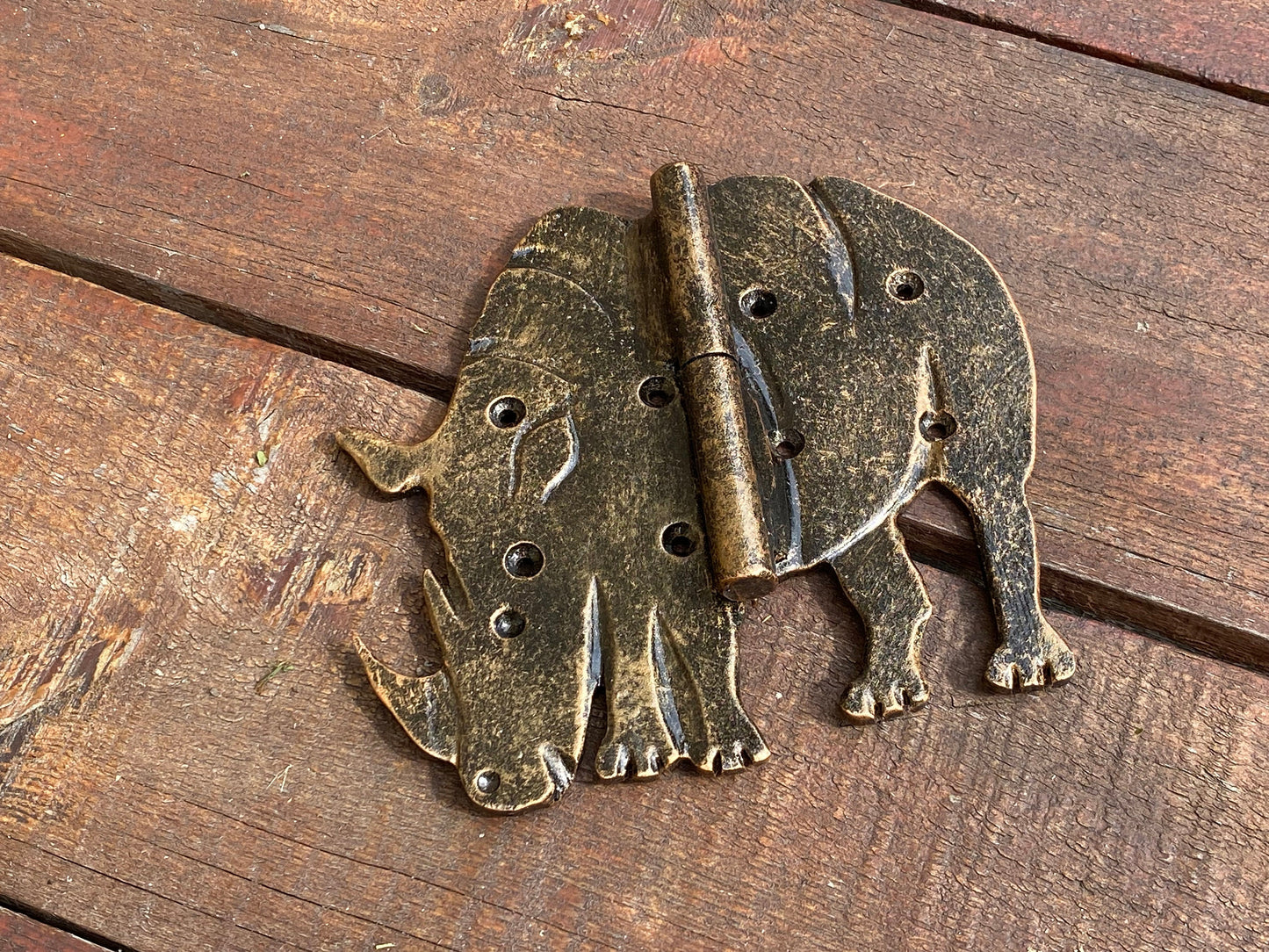 Animal hinge, strap hinges, rhino, savannah, animal, Africa, hinge, hardware, gate, kids room, birthday, kids gift, door hinge, blacksmith