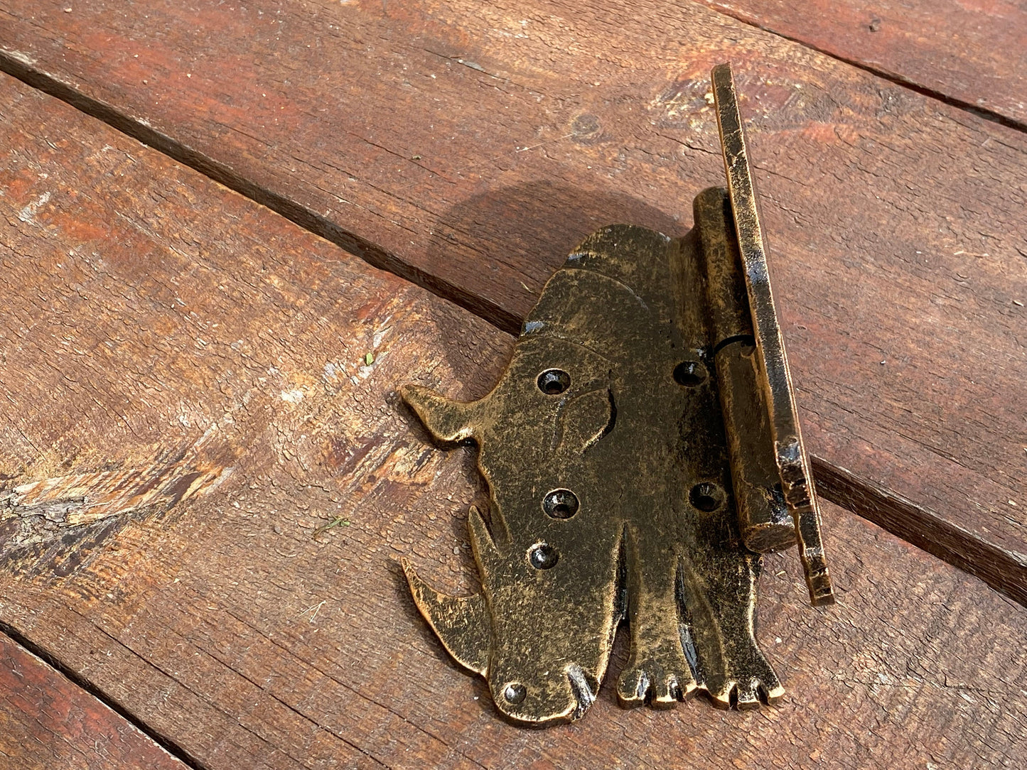 Animal hinge, strap hinges, rhino, savannah, animal, Africa, hinge, hardware, gate, kids room, birthday, kids gift, door hinge, blacksmith