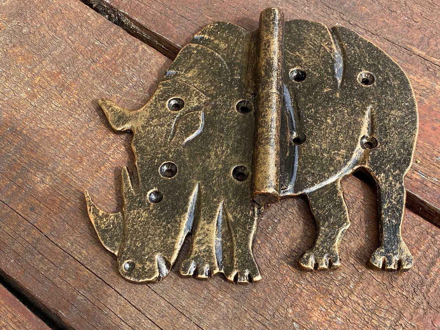 Animal hinge, strap hinges, rhino, savannah, animal, Africa, hinge, hardware, gate, kids room, birthday, kids gift, door hinge, blacksmith