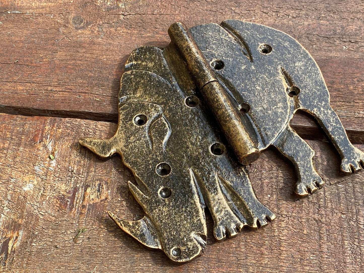 Animal hinge, strap hinges, rhino, savannah, animal, Africa, hinge, hardware, gate, kids room, birthday, kids gift, door hinge, blacksmith
