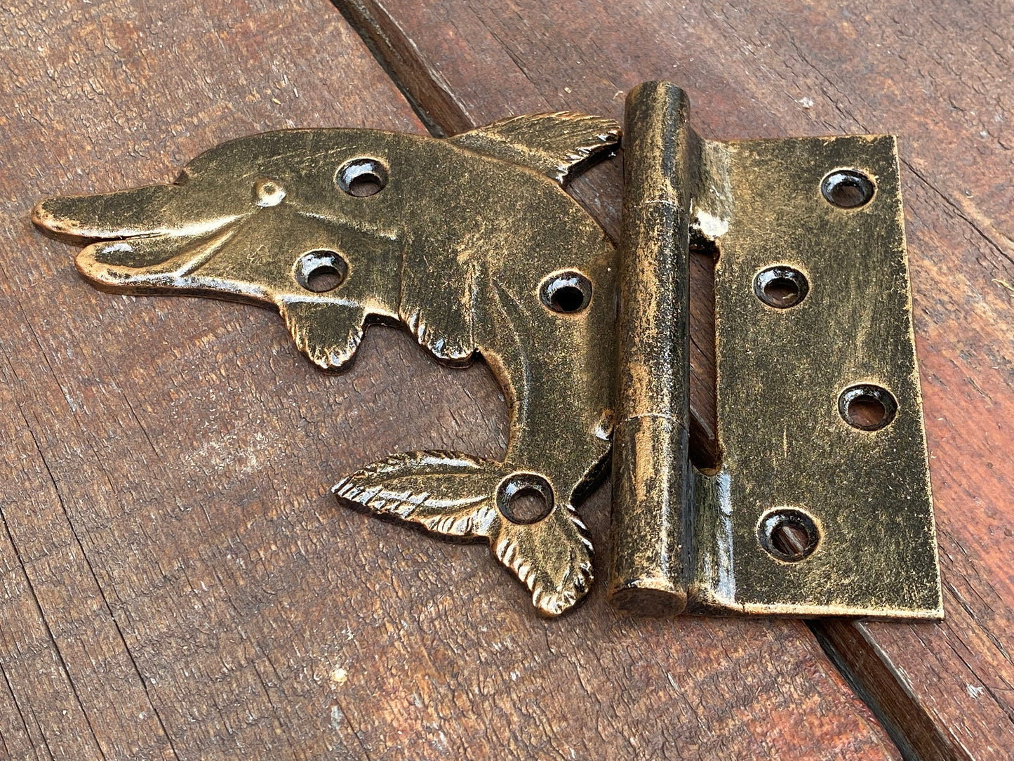 Animal hinge, strap hinge, animal, dolphin, ocean, sea, door, Nuptune, steel gift, Christmas, birthday,anniversary, wedding, new house, ship