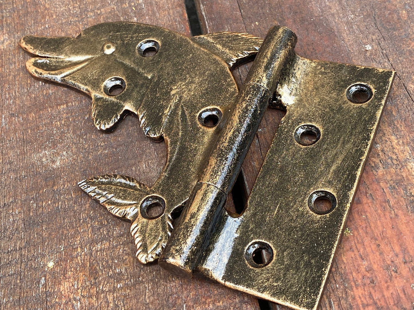 Animal hinge, strap hinge, animal, dolphin, ocean, sea, door, Nuptune, steel gift, Christmas, birthday,anniversary, wedding, new house, ship