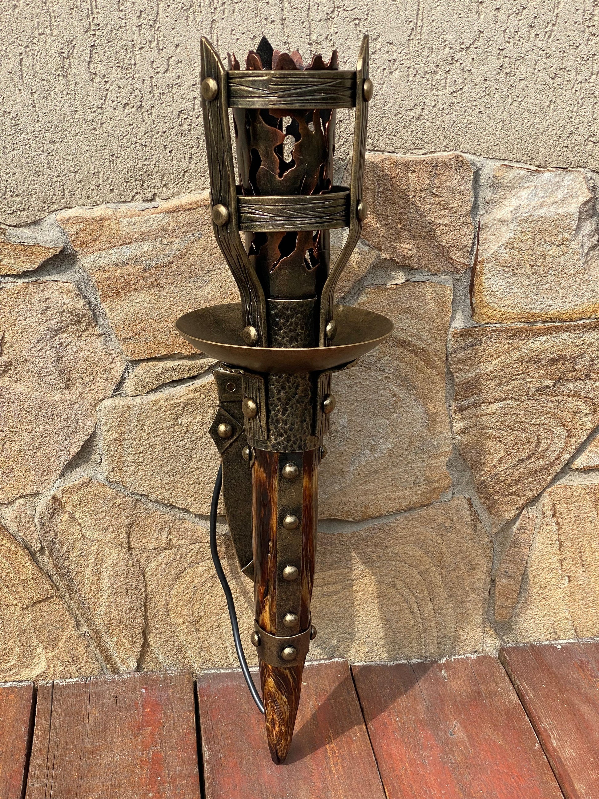 Wall sconce, viking, medieval lantern, man cave, torch, castle, medieval light, Middle Ages, Christmas, birthday, anniversary,antique,knight