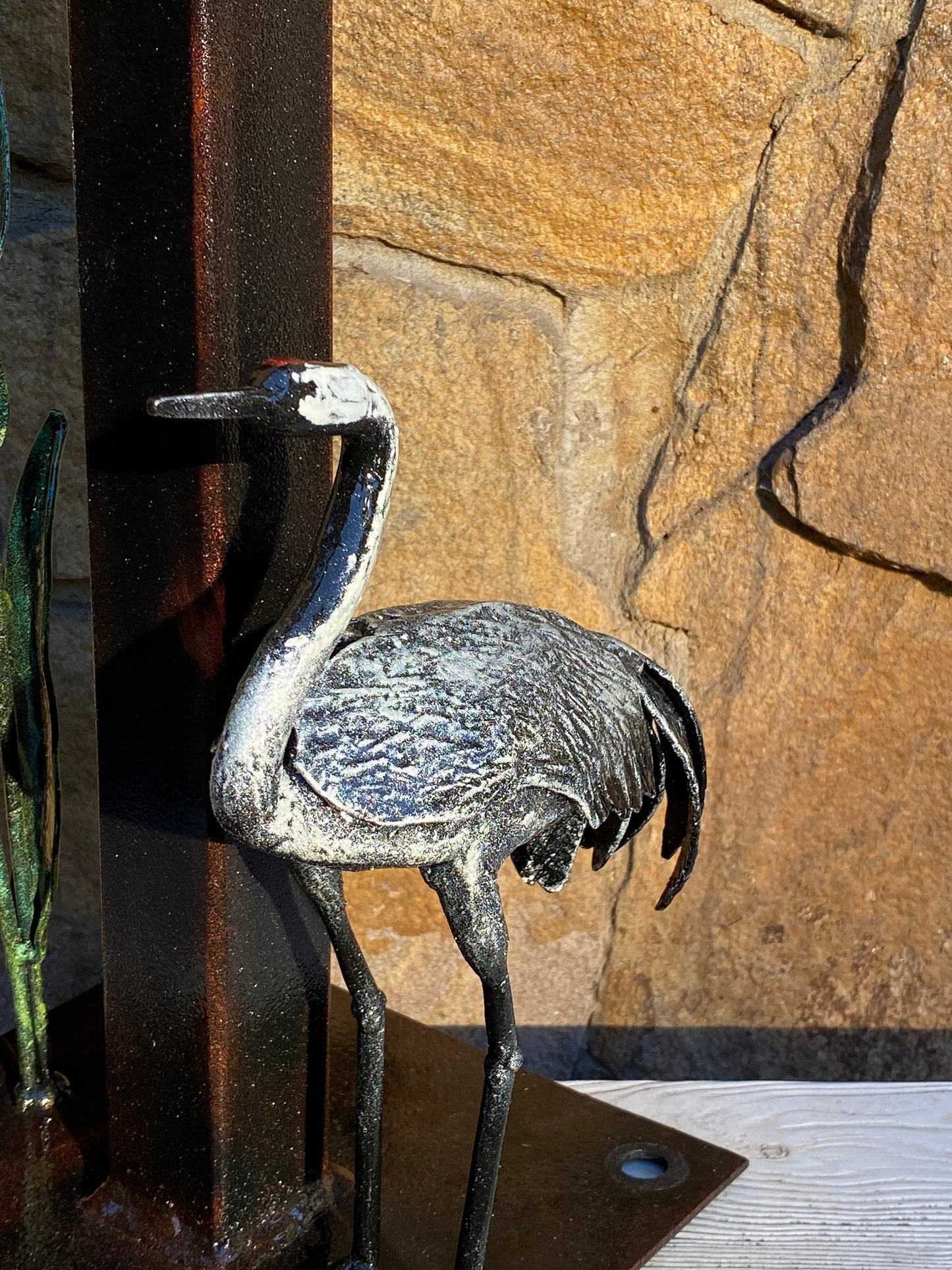 Mailbox, mail box, crane, bird, reeds, lake, house number sign, birthday, Christmas, house numbers, anniversary, bird lover, wild nature