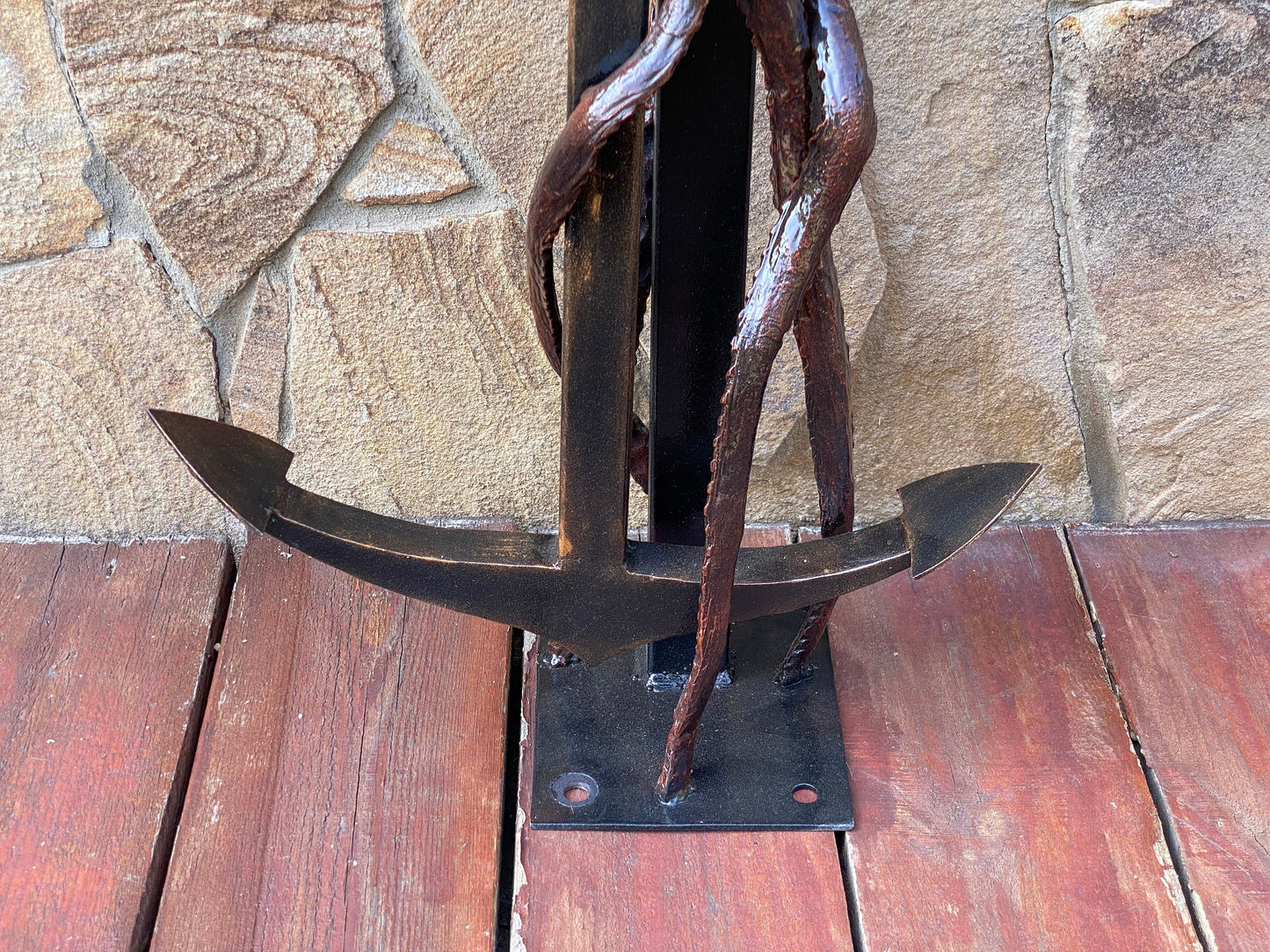 Mailbox, mail box, Christmas, tentacle, octopus, nautical decor, coastal decor, iron gift, fish, house number sign, anchor, anniversary, axe